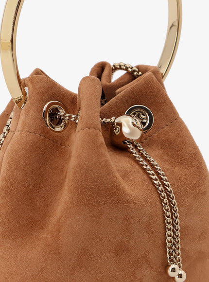 Jimmy Choo Bonbon Mirrored Fabric Bucket Bag