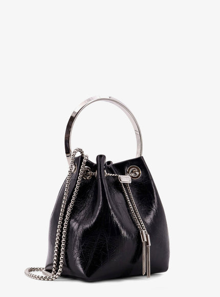Jimmy Choo Bonbon Mirrored Fabric Bucket Bag