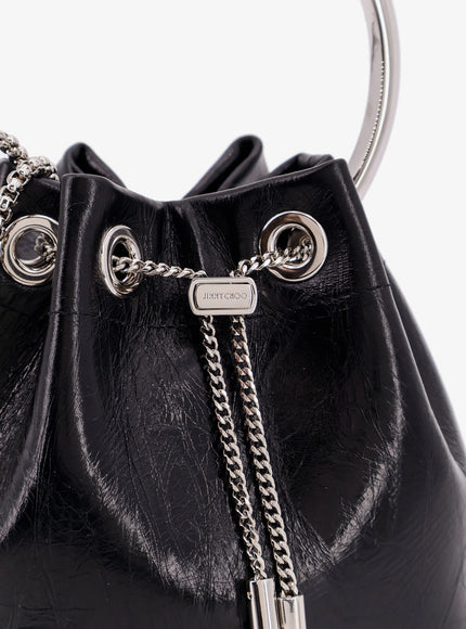 Jimmy Choo Bonbon Mirrored Fabric Bucket Bag