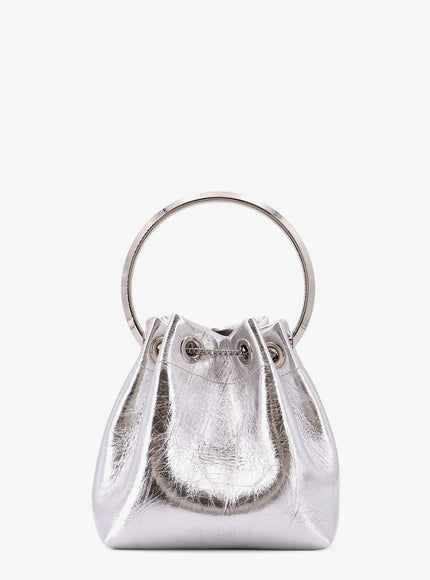 Jimmy Choo Bonbon Mirrored Fabric Bucket Bag