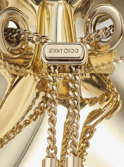 Jimmy Choo Bonbon Mirrored Fabric Bucket Bag