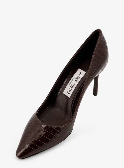 Jimmy Choo Romy 85 Leather Pumps With Croco Effect