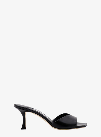Jimmy Choo Skye Printed Leather Sandals Black
