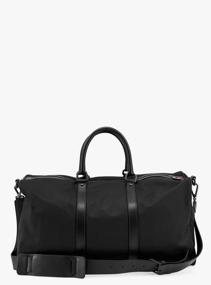 Kiton Ciro Paone Nylon Duffle Bag With Leather Inserts
