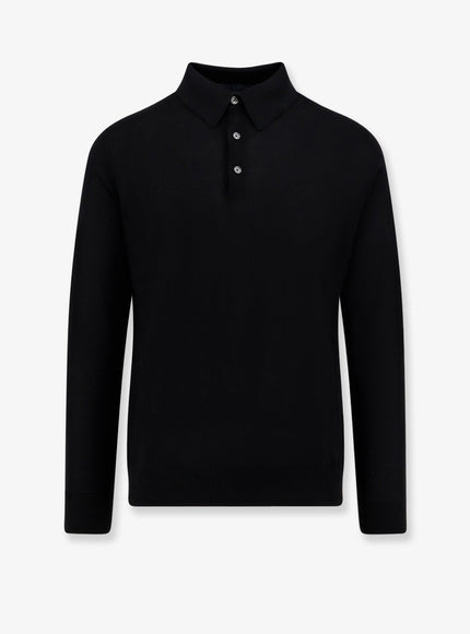 Kiton Ciro Paone Cotton Polo Shirt Nero
