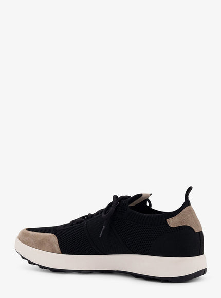 Kiton Ciro Paone Low-Top Mesh Sneakers With Suede Profiles