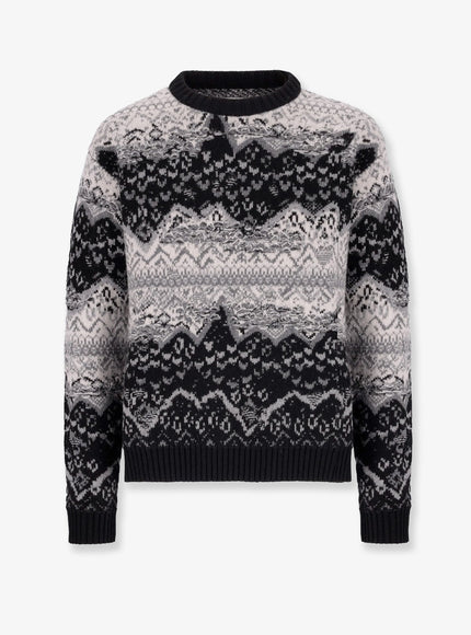 Laneus Wool And Cashmere Blend Sweater Nero