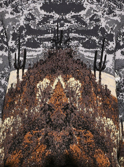 Laneus Knitted Cotton And Wool Jacket