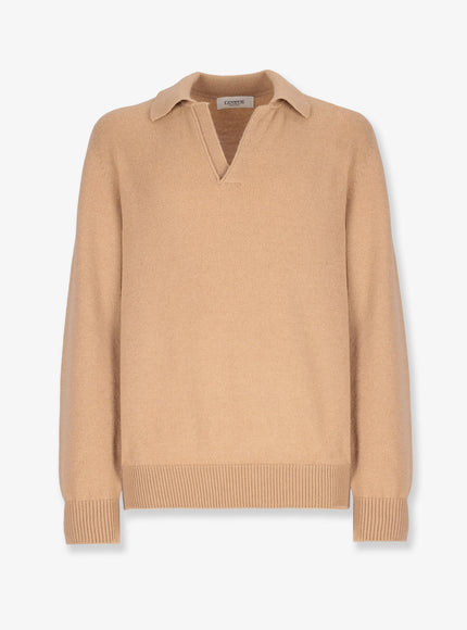 Laneus Merino Wool And Cashmere Blend Sweater Cammello