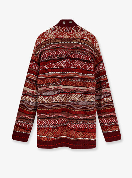Laneus Cardigan With Multicolored Inlays