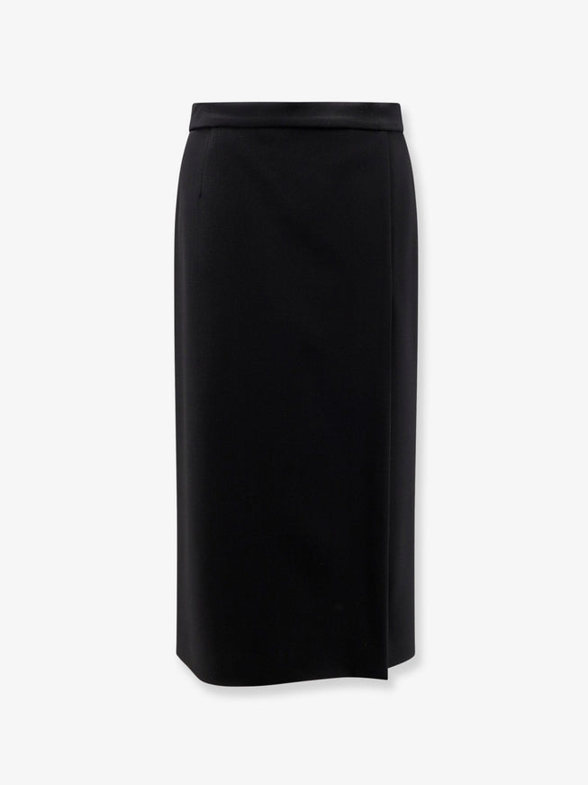 Lardini Virgin Wool Skirt Nero