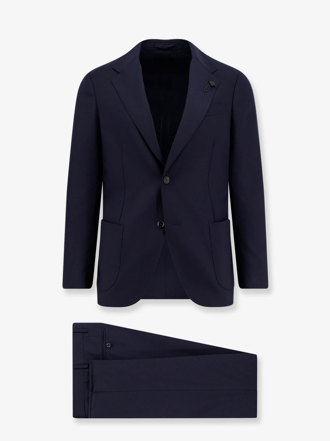 Lardini Virgin Wool Suit Blu