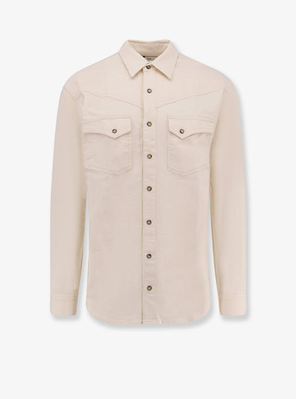 Lardini White Denim Shirt Bianco