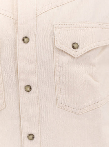 Lardini White Denim Shirt