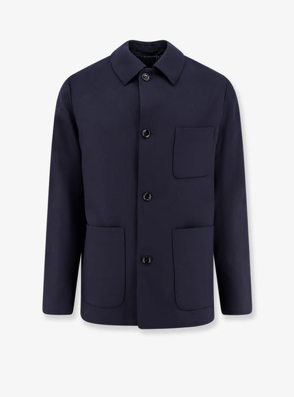 Lardini Stone Pure Virgin Wool Blazer Blu
