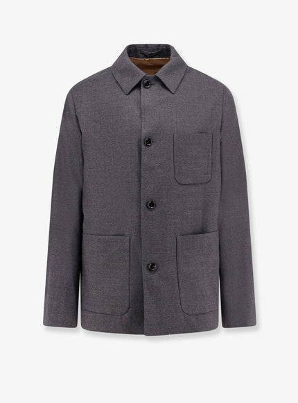 Lardini Stone Pure Virgin Wool Blazer Grigio