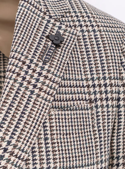 Lardini Madras Wool Blend Blazer