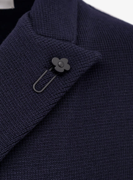Lardini Knitted Blazer With Iconic Brooch