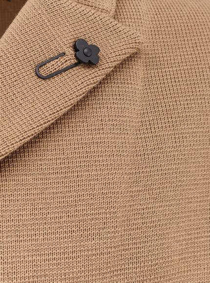 Lardini Knitted Blazer With Iconic Brooch
