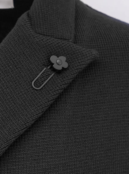Lardini Knitted Blazer With Iconic Brooch