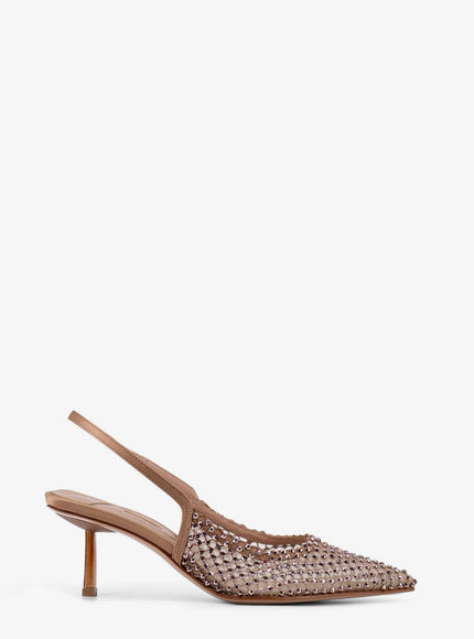Le Silla Gilda Certified Nylon And Rhinestones Slingback Pumps Mordore'