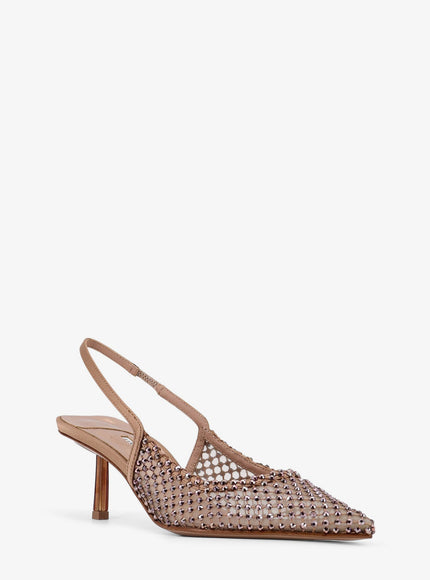 Le Silla Gilda Certified Nylon And Rhinestones Slingback Pumps