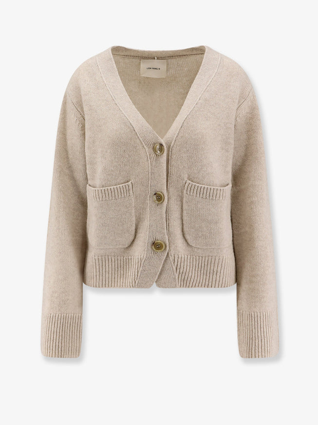 Lisa Yang Danni Cashmere Cardigan Oyster