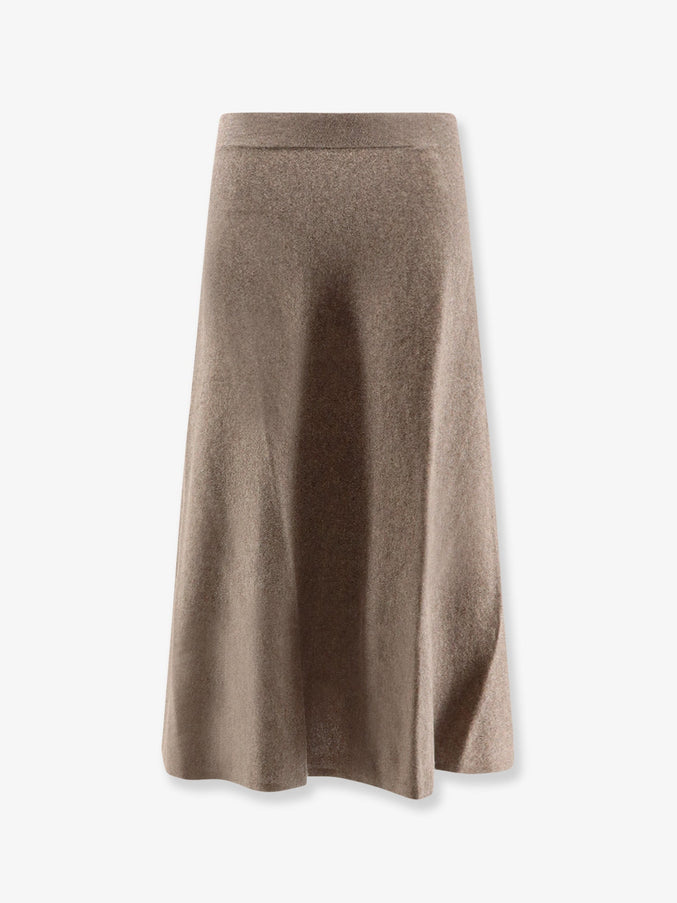 Lisa Yang Torie Cashmere Skirt Truffle
