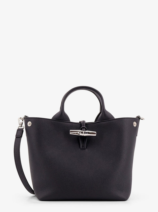 Longchamp Paris Le Roseau Leather Shoulder Bag Uni Nero