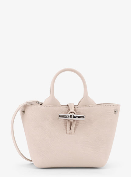 Longchamp Paris Le Roseau Leather Shoulder Bag Uni Papier