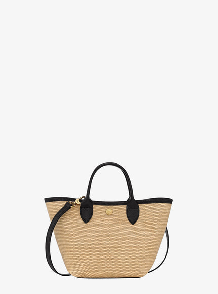 Longchamp Paris Le Panet Pliage Raffia And Leather Crossbody Bag