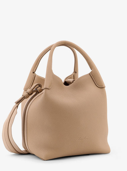 Loro Piana Bale Small Leather Bucket Bag