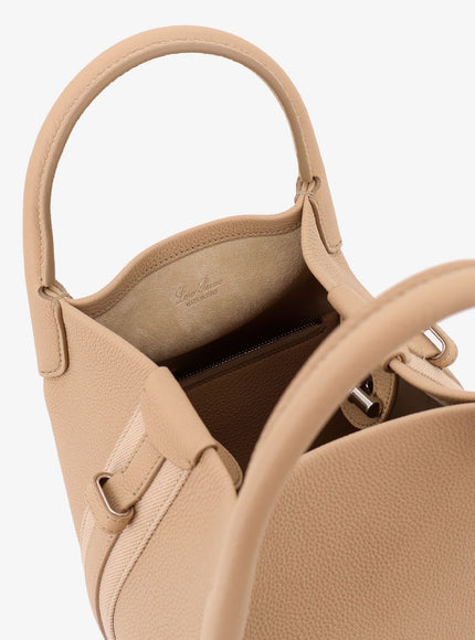 Loro Piana Bale Small Leather Bucket Bag