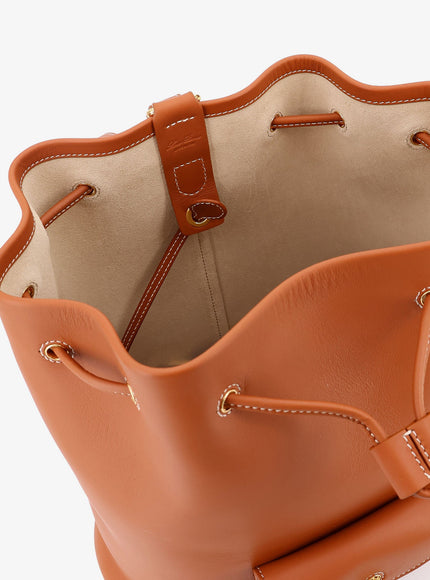 Loro Piana Extra Drawstring L27 Leather Backpack