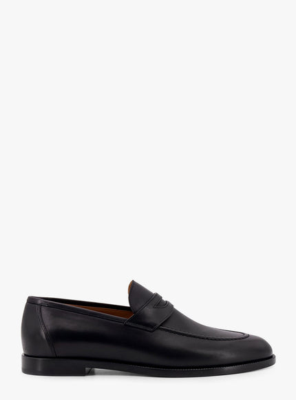 Loro Piana Sergio Walk Leather Loafers Black