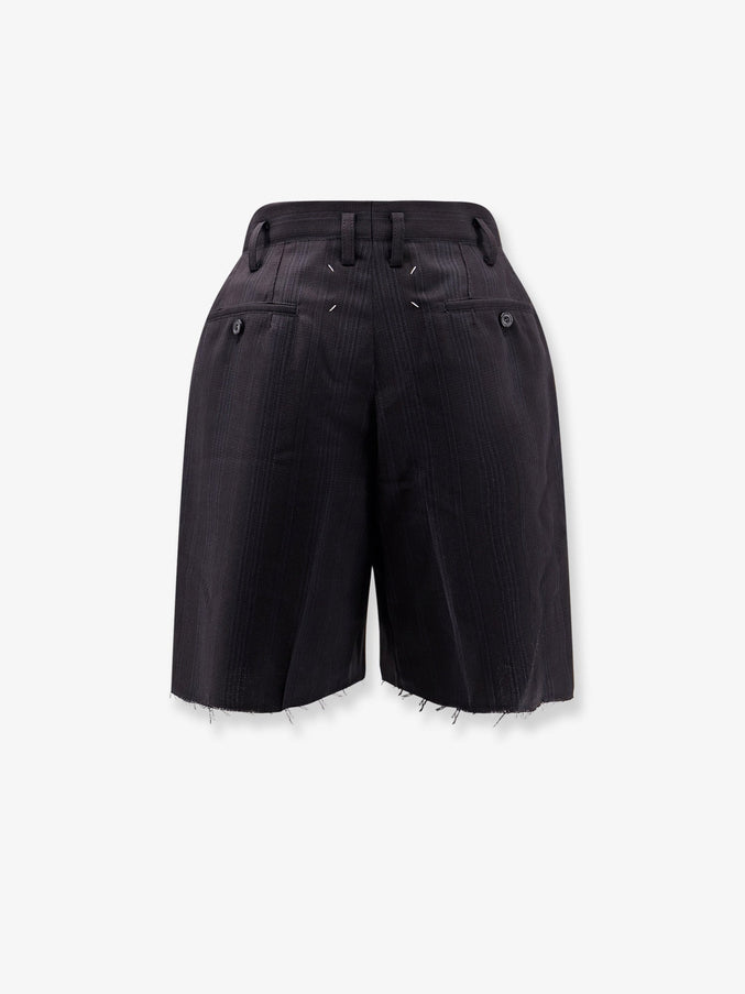 Maison Margiela Striped Virgin Wool Shorts
