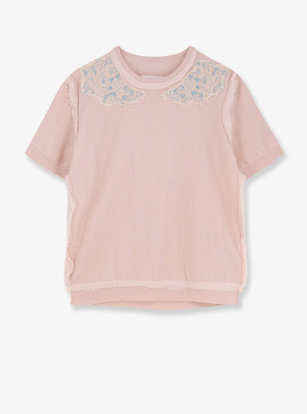 Maison Margiela Virgin Wool Sweater Pale Pink