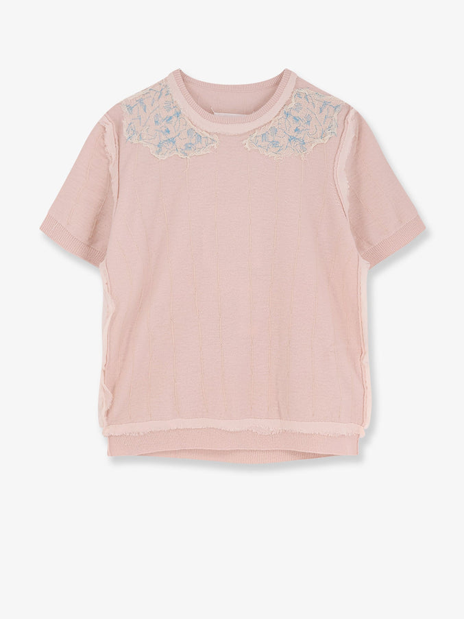 Maison Margiela Virgin Wool Sweater Pale Pink