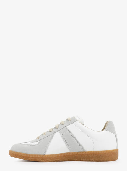Maison Margiela Replica Low-Top Leather Sneakers With Suede Inserts