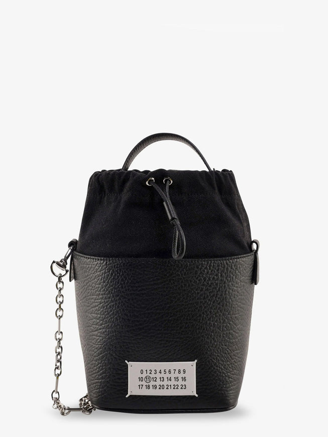 Maison Margiela 5Ac Bucket Small Leather Bucket Bag Uni Black