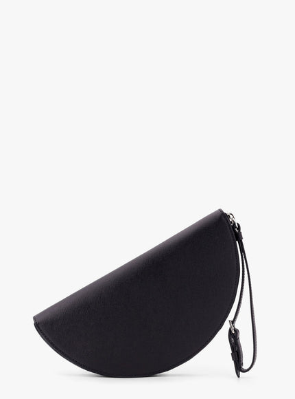 Maison Margiela Leather Pochette With Iconic Four Stitched Detail Uni Nero