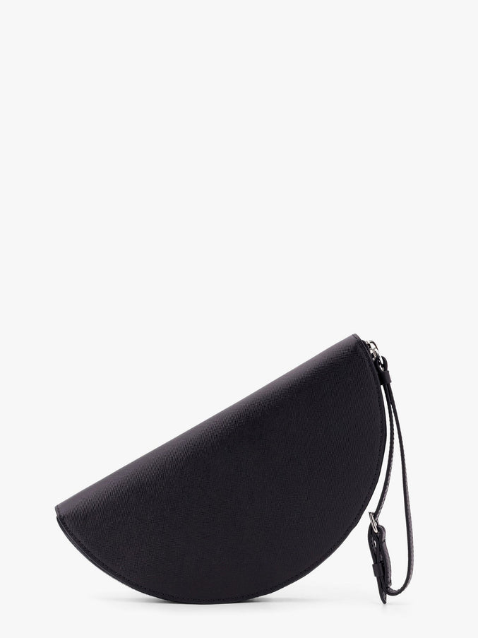 Maison Margiela Leather Pochette With Iconic Four Stitched Detail Uni Nero