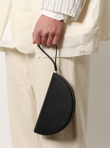 Maison Margiela Leather Pochette With Iconic Four Stitched Detail