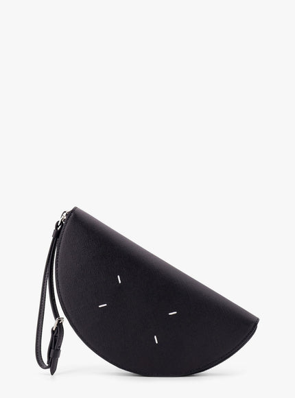 Maison Margiela Leather Pochette With Iconic Four Stitched Detail
