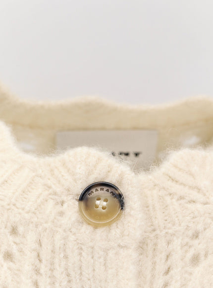 Marant Etoile Maxine Perforated Alpaca Blend Cardigan