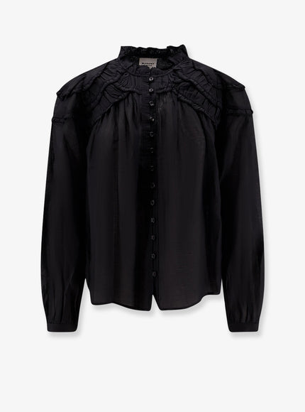 Marant Etoile Christa Biologic Cotton And Viscose Shirt Black