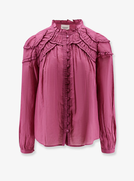 Marant Etoile Christa Biologic Cotton And Viscose Shirt Rosewood