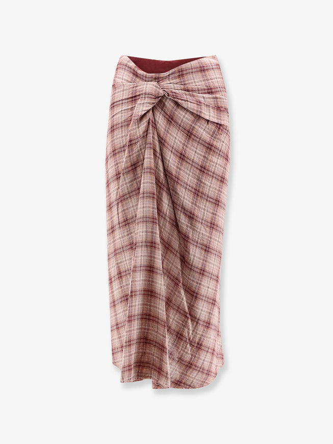 Marant Etoile Nicole Cotton Midi Skirt Rosewood