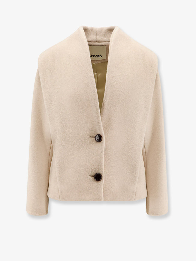 Marant Etoile Dyogo Wool Blend Jacket Ecru
