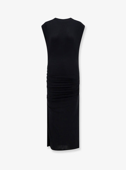 Marant Etoile Donna Stretch Fabric Long Dress Black
